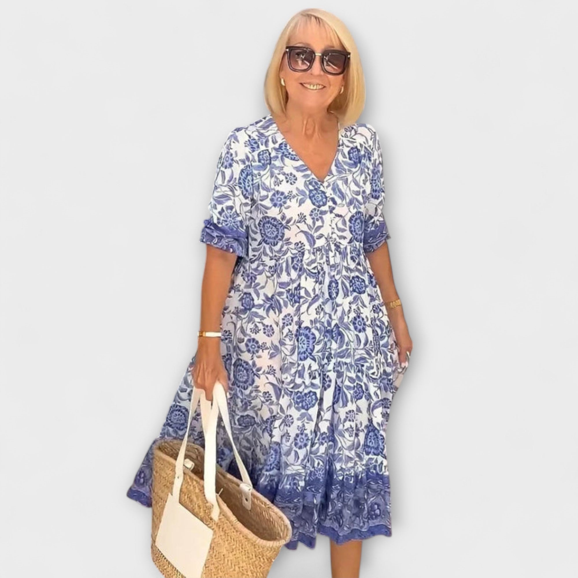 Caitlin - Elegant bloemenjurk met een luchtig ontwerp