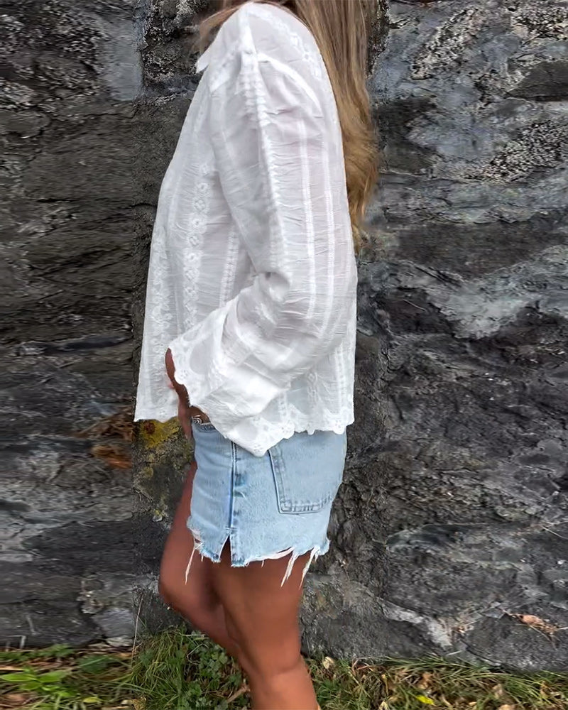 Kathlyn™ | Knop-Up Polo Shirt