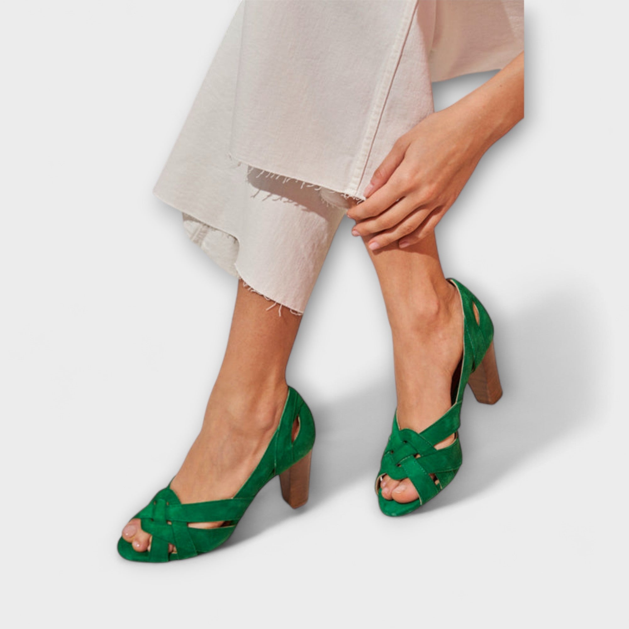 Olivia - Groene chunky hakken
