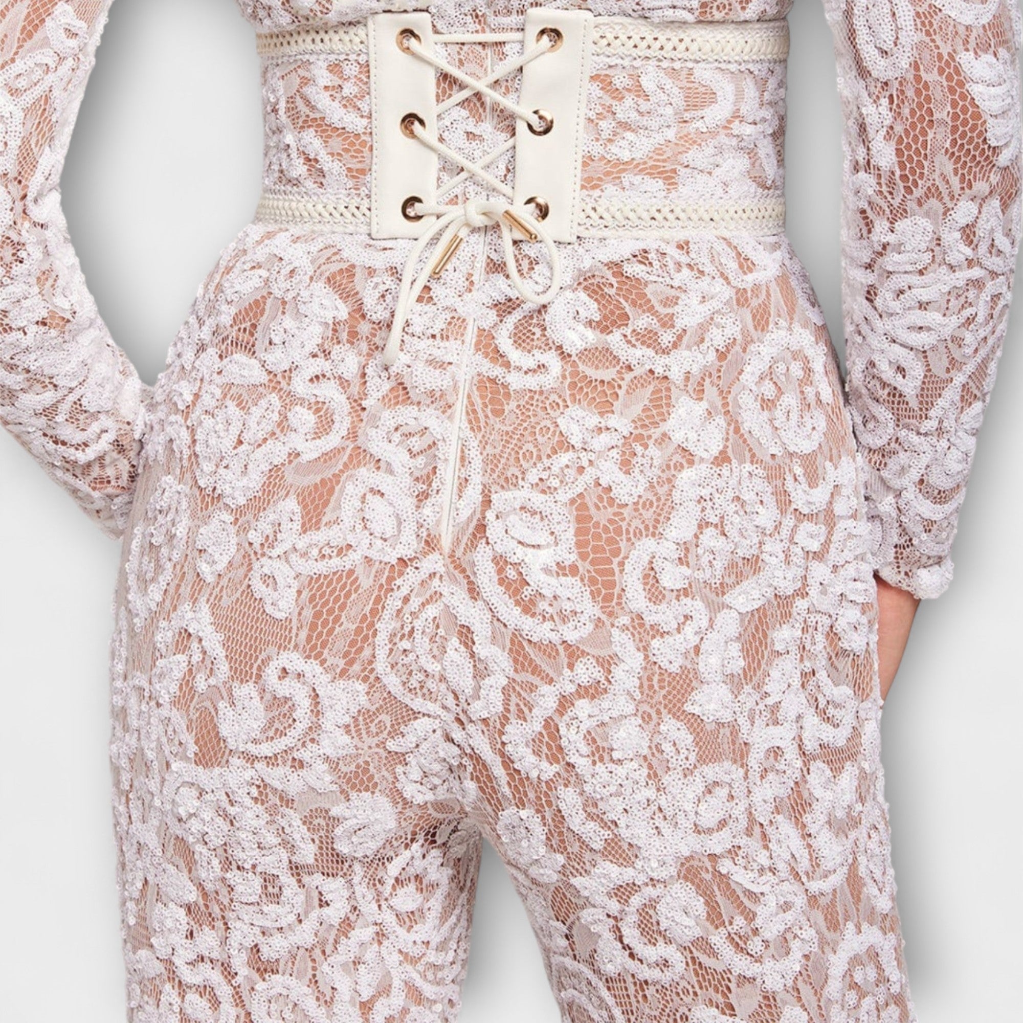 Theresia - Spitzen-Jumpsuit met Korset