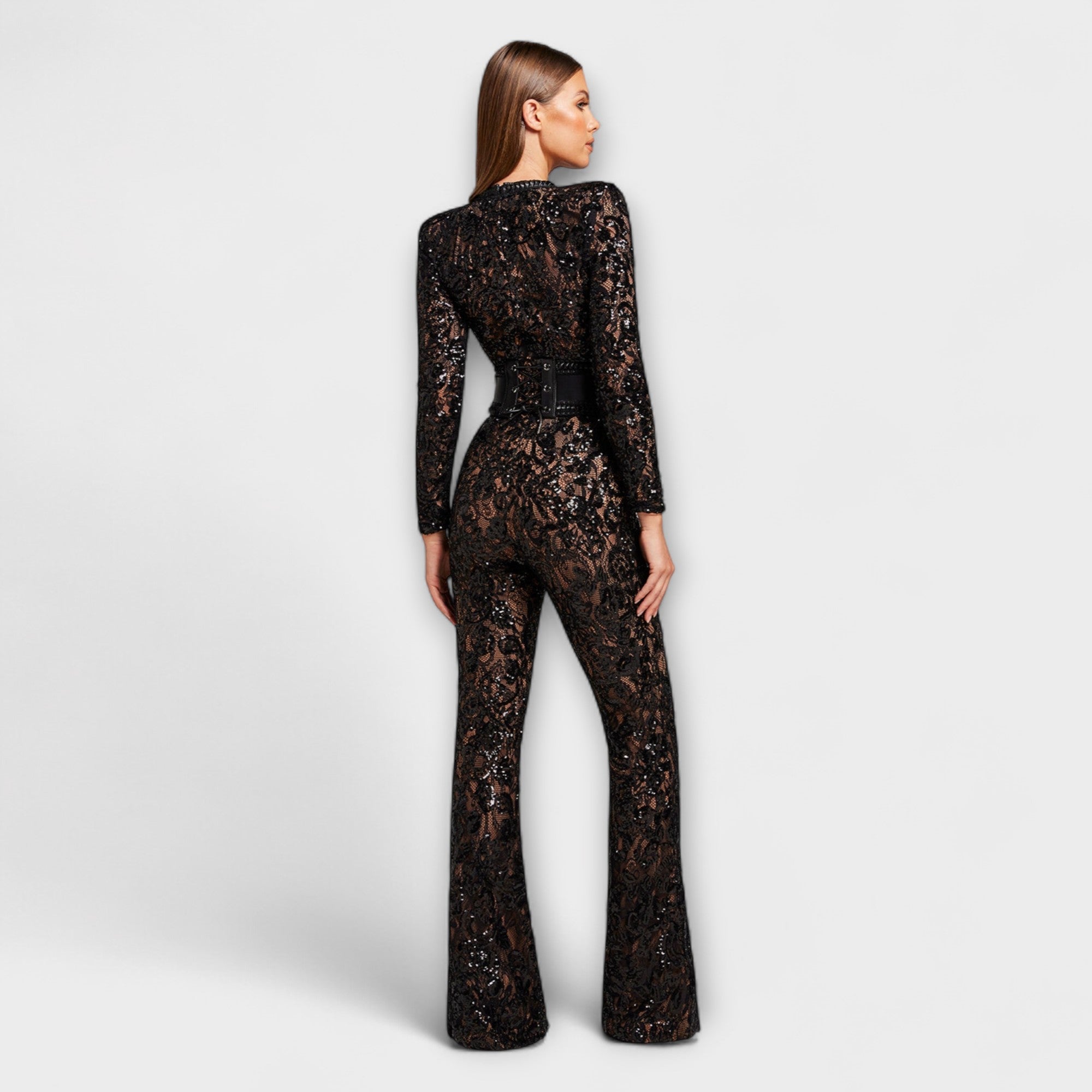 Theresia - Spitzen-Jumpsuit met Korset