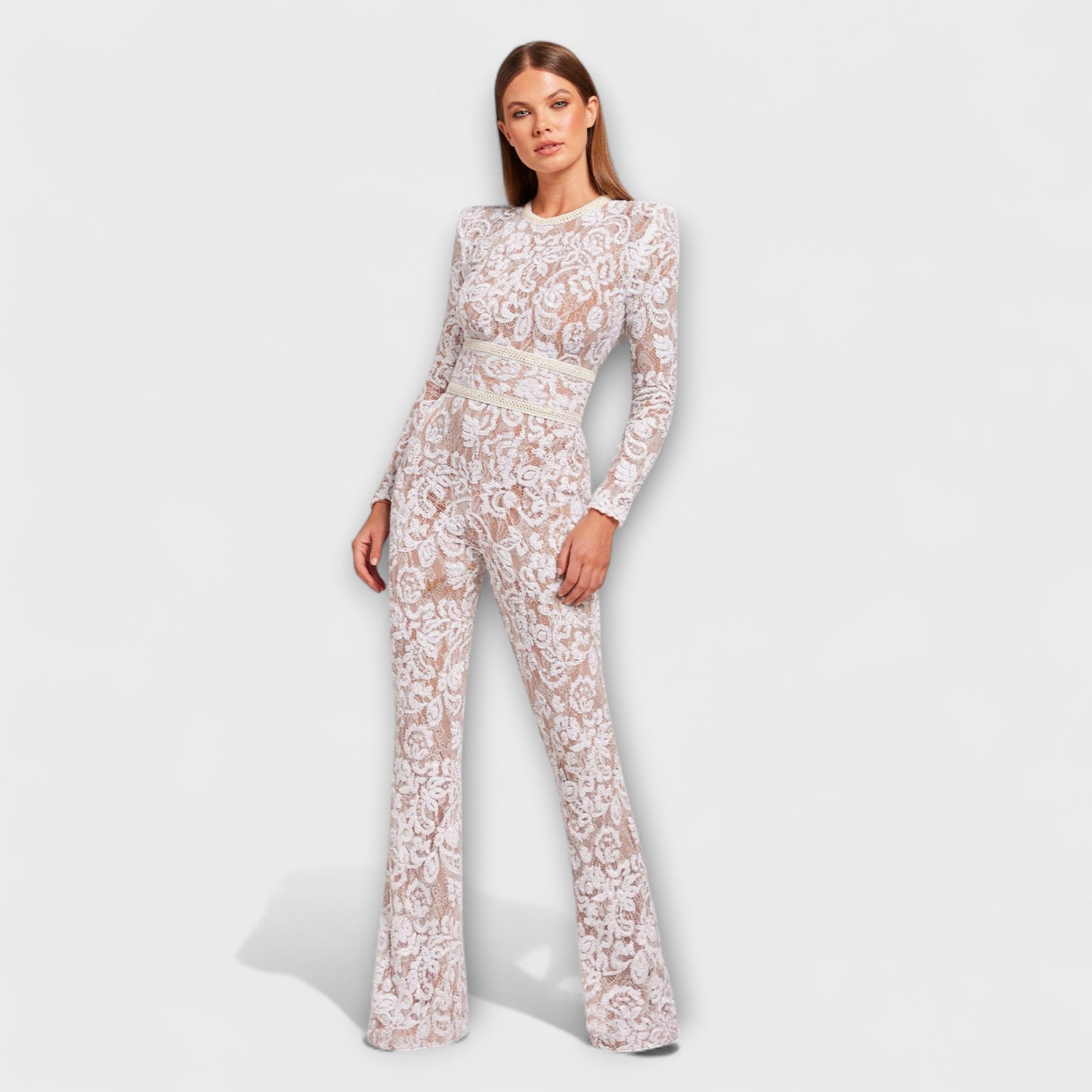 Theresia - Spitzen-Jumpsuit met Korset