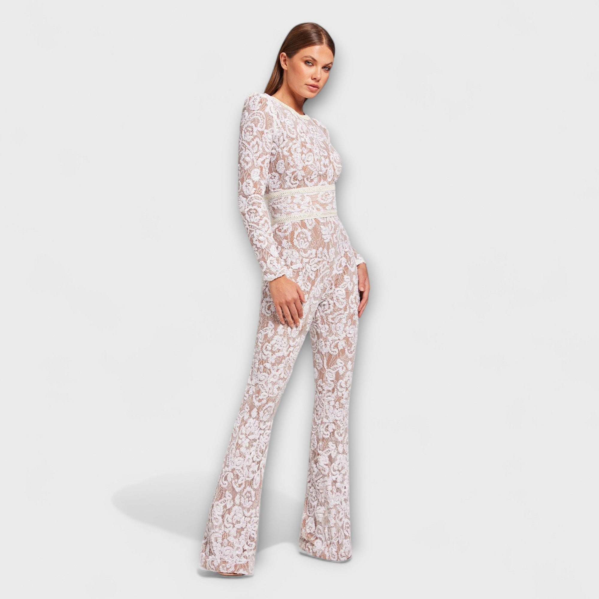 Theresia - Spitzen-Jumpsuit met Korset