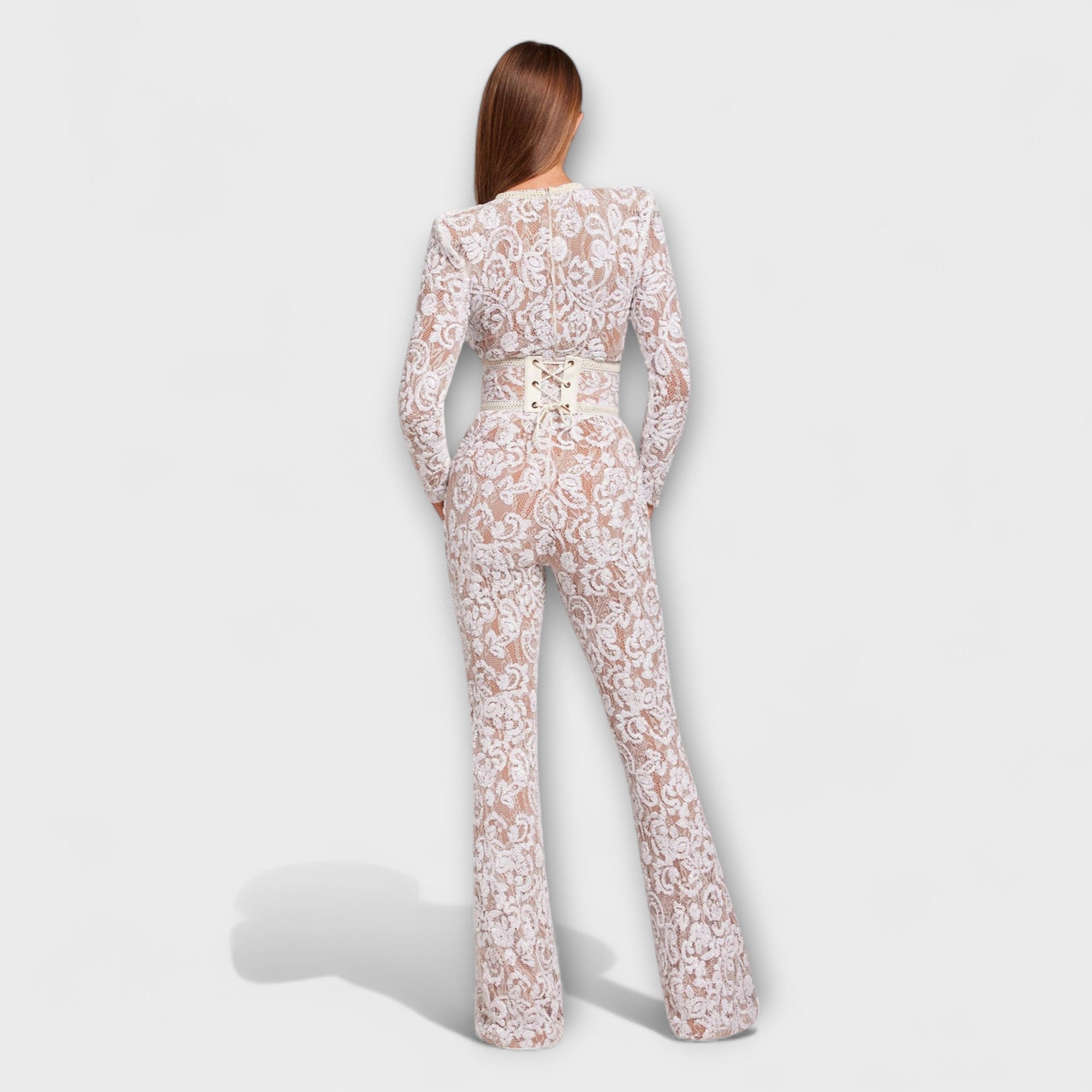 Theresia - Spitzen-Jumpsuit met Korset