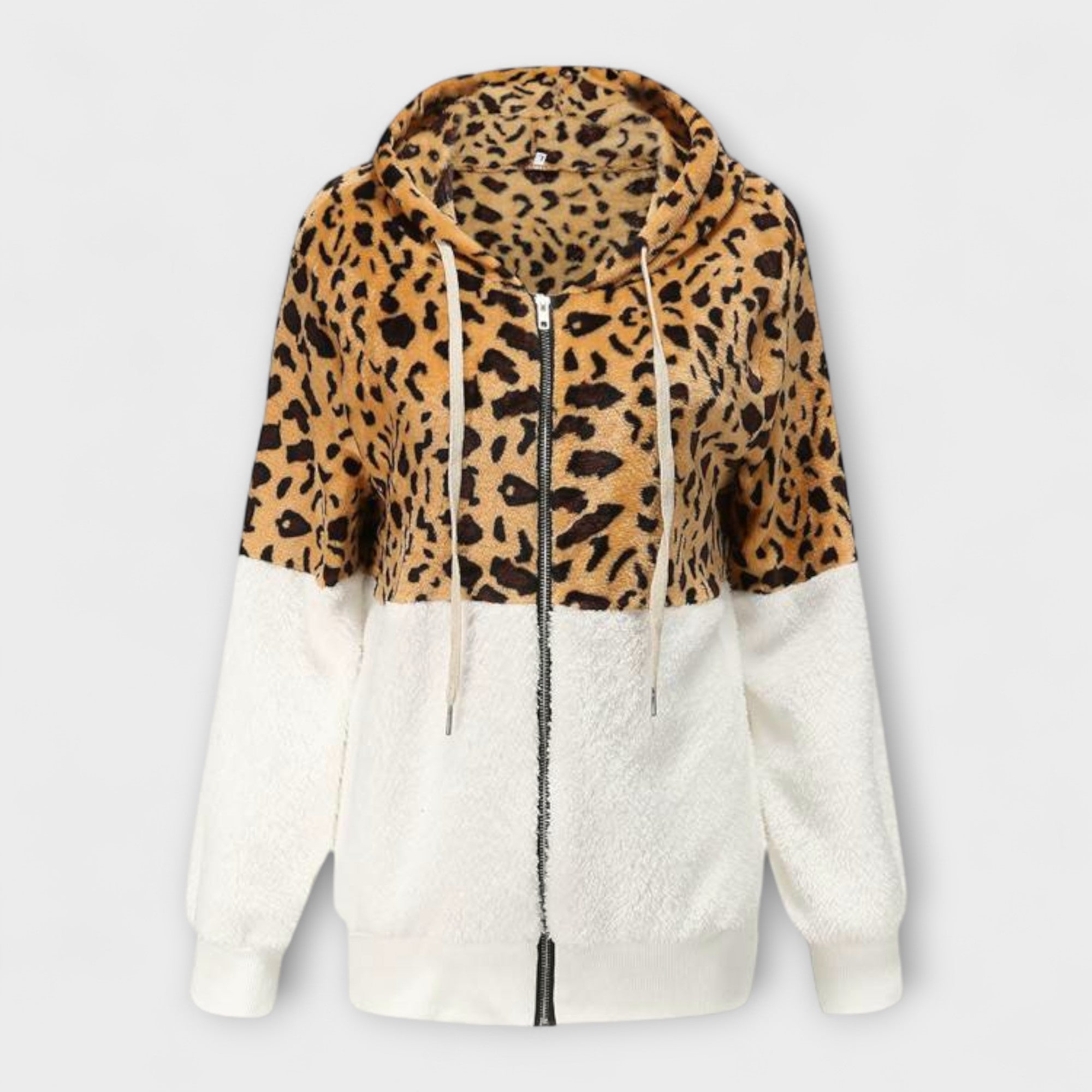 Lea - Fleece hoodie met luipaarddesign