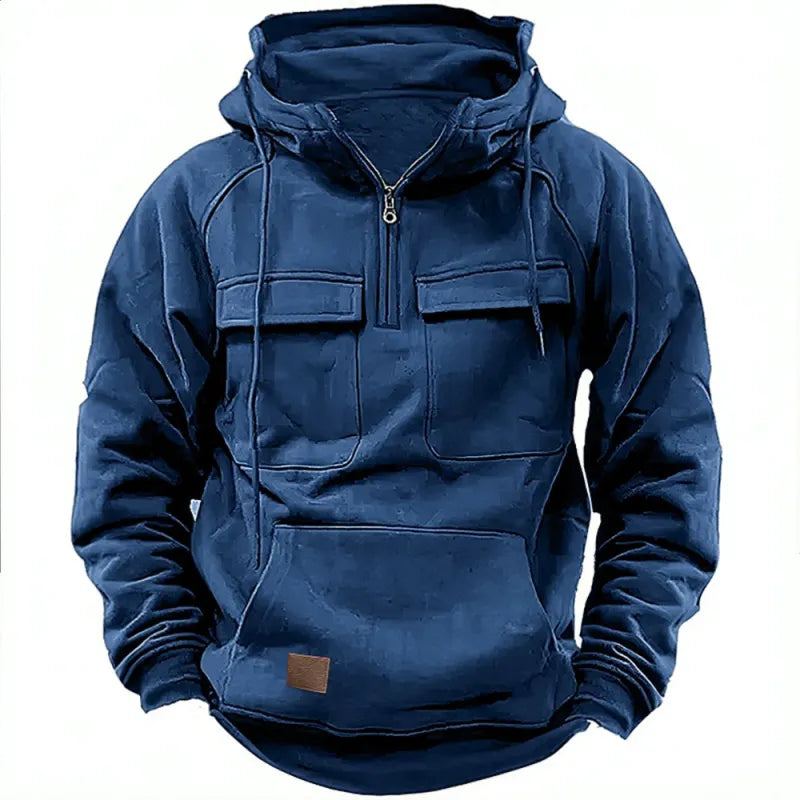 Adam – Hoodie met rits en borstzakken