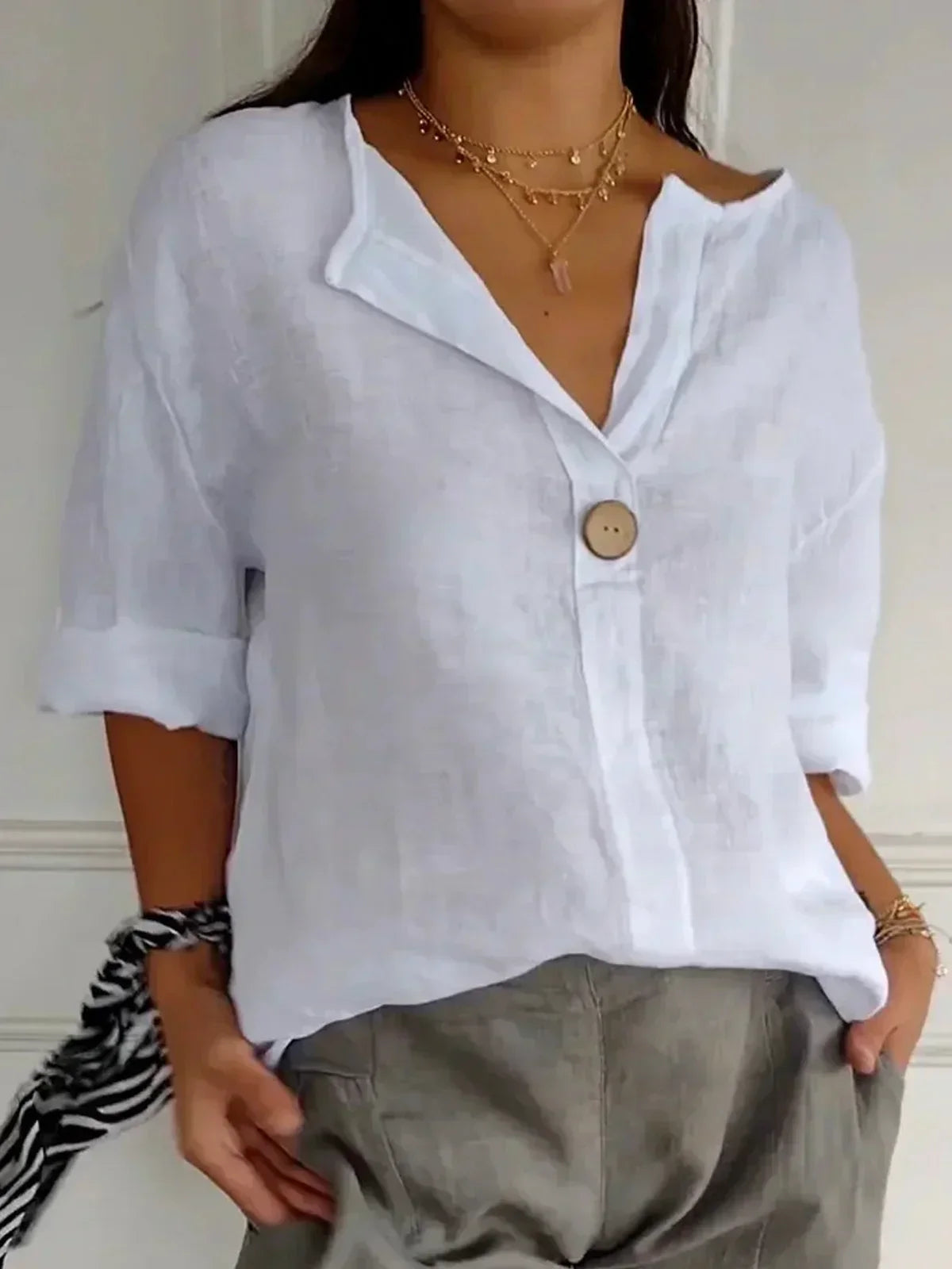 Irina™ | Casual V-Hals Blouse