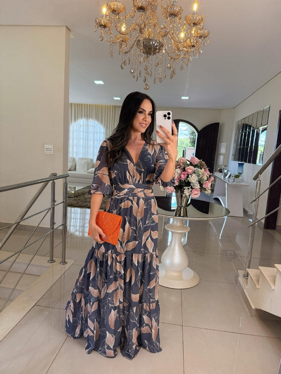 CLAUDIA | Bloemenjurk met Comfortabele Pasvorm