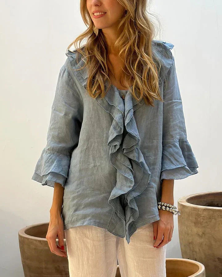 Cherry™ | Stijlvolle Rimpelblouse