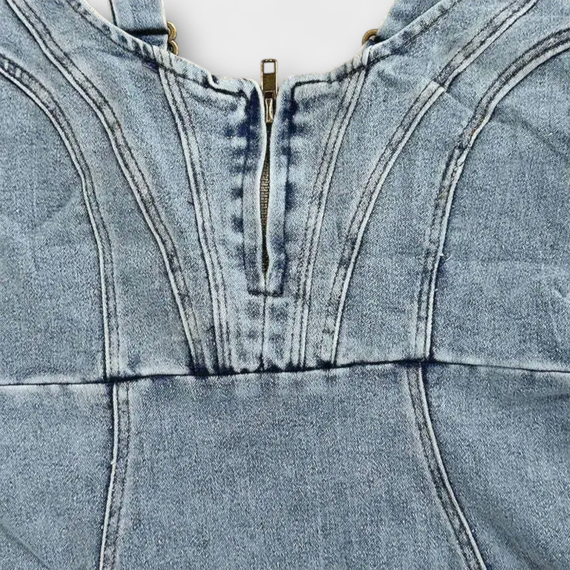 Anna - Denim-jurk met verstelbare bandjes