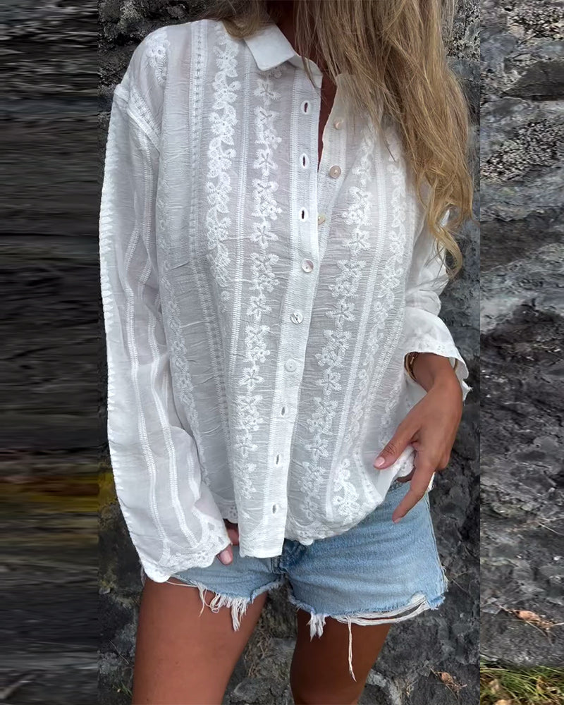 Kathlyn™ | Knop-Up Polo Shirt