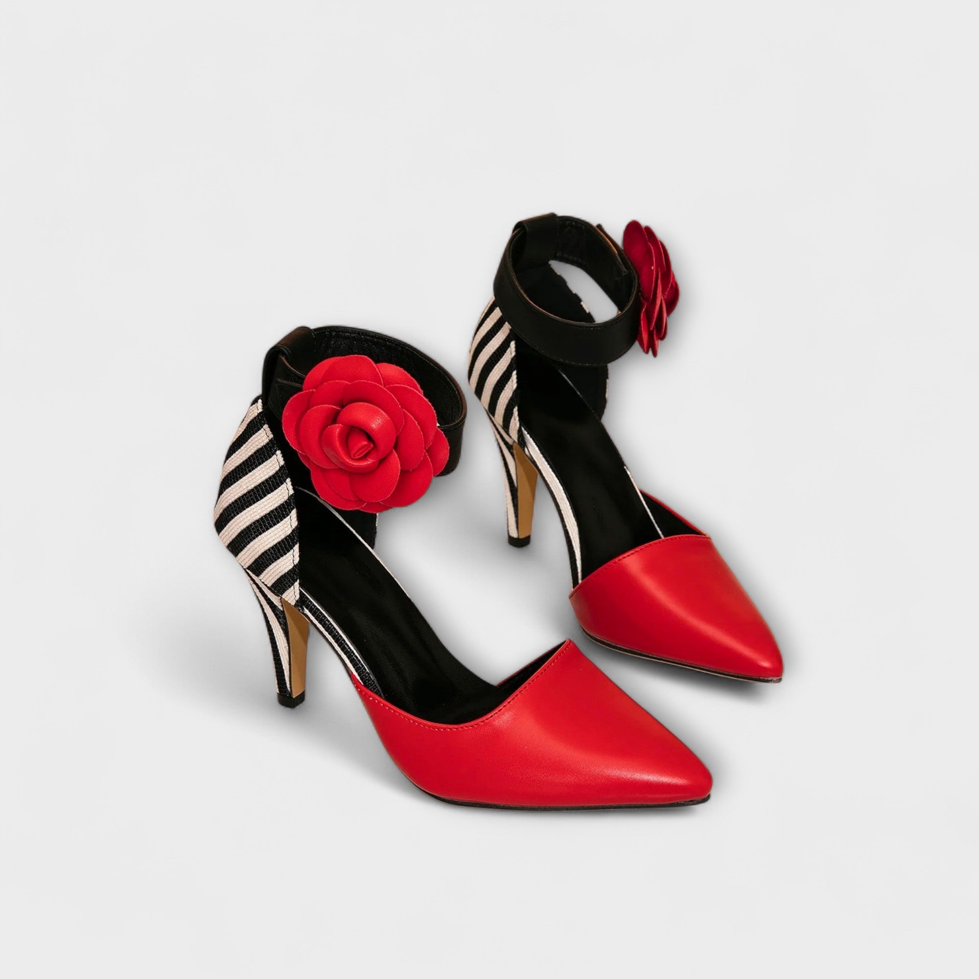 Lydia - Stiletto-heels met een spitse neus in contrasterende kleuren