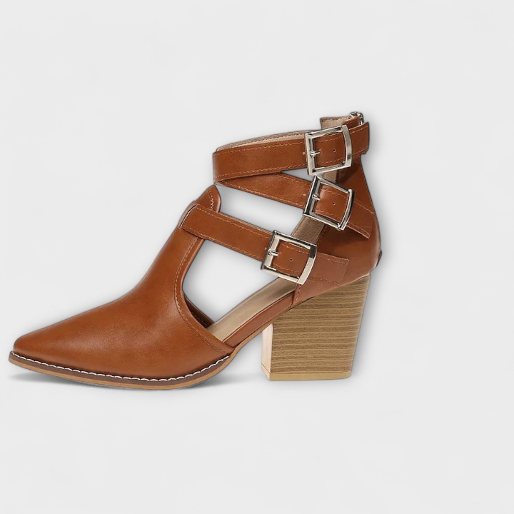 Linda - Kleurrijke Chunky Heels met Kruisband