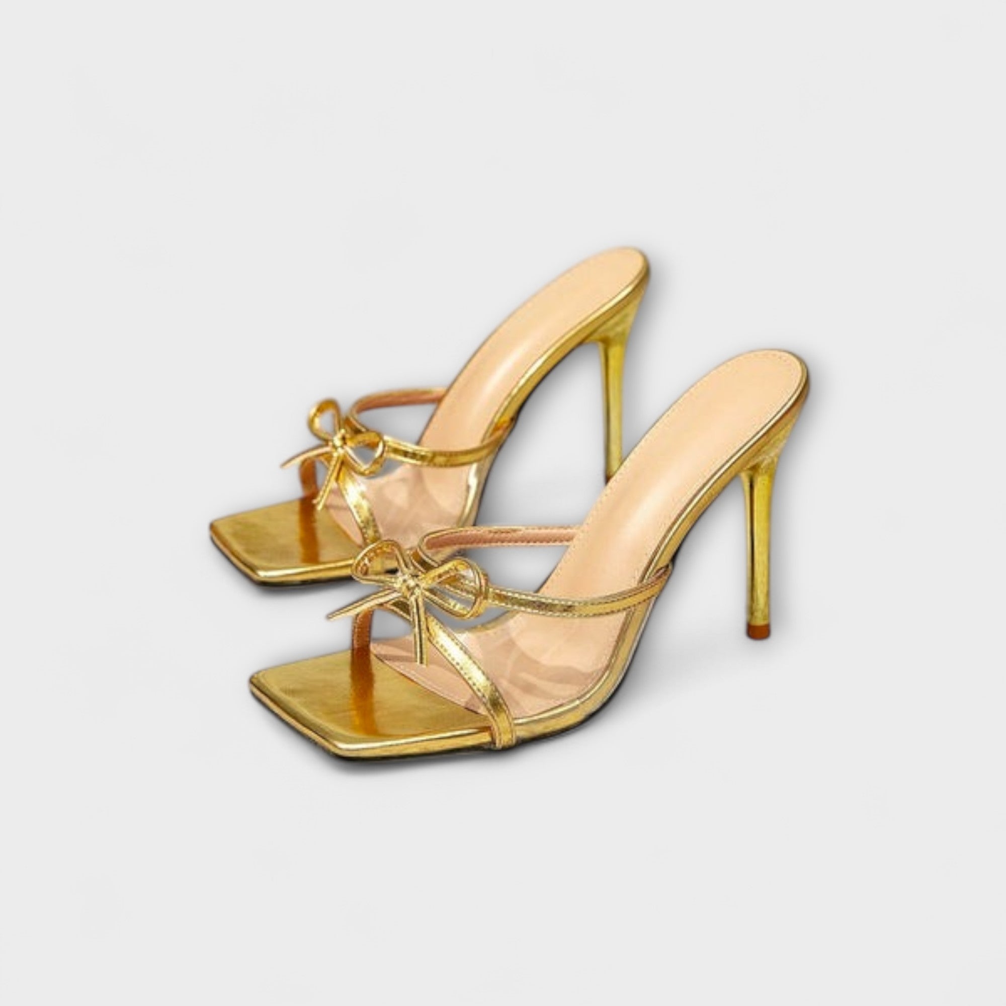Megan - Metallic Strik Accent Patchwork Stiletto Hakken
