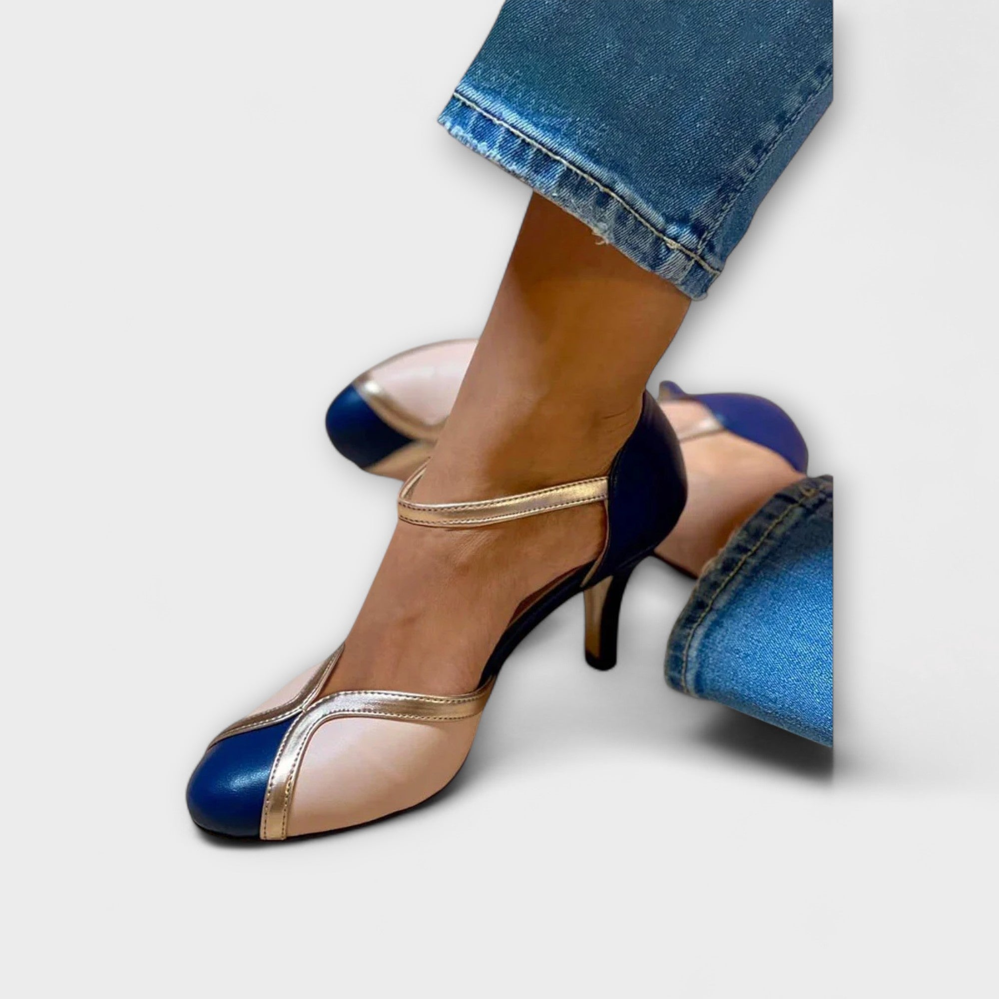 Isabel - Kleurblok Stiletto Hakken