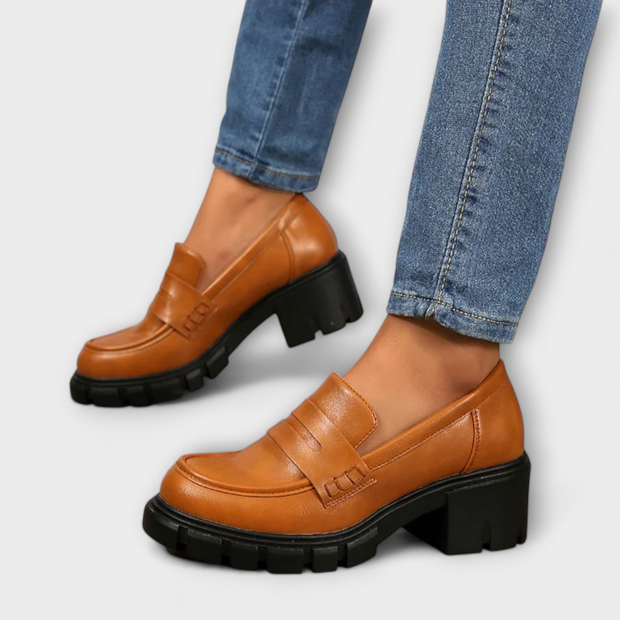 Harriet - Casual Loafers met Chunky Hak