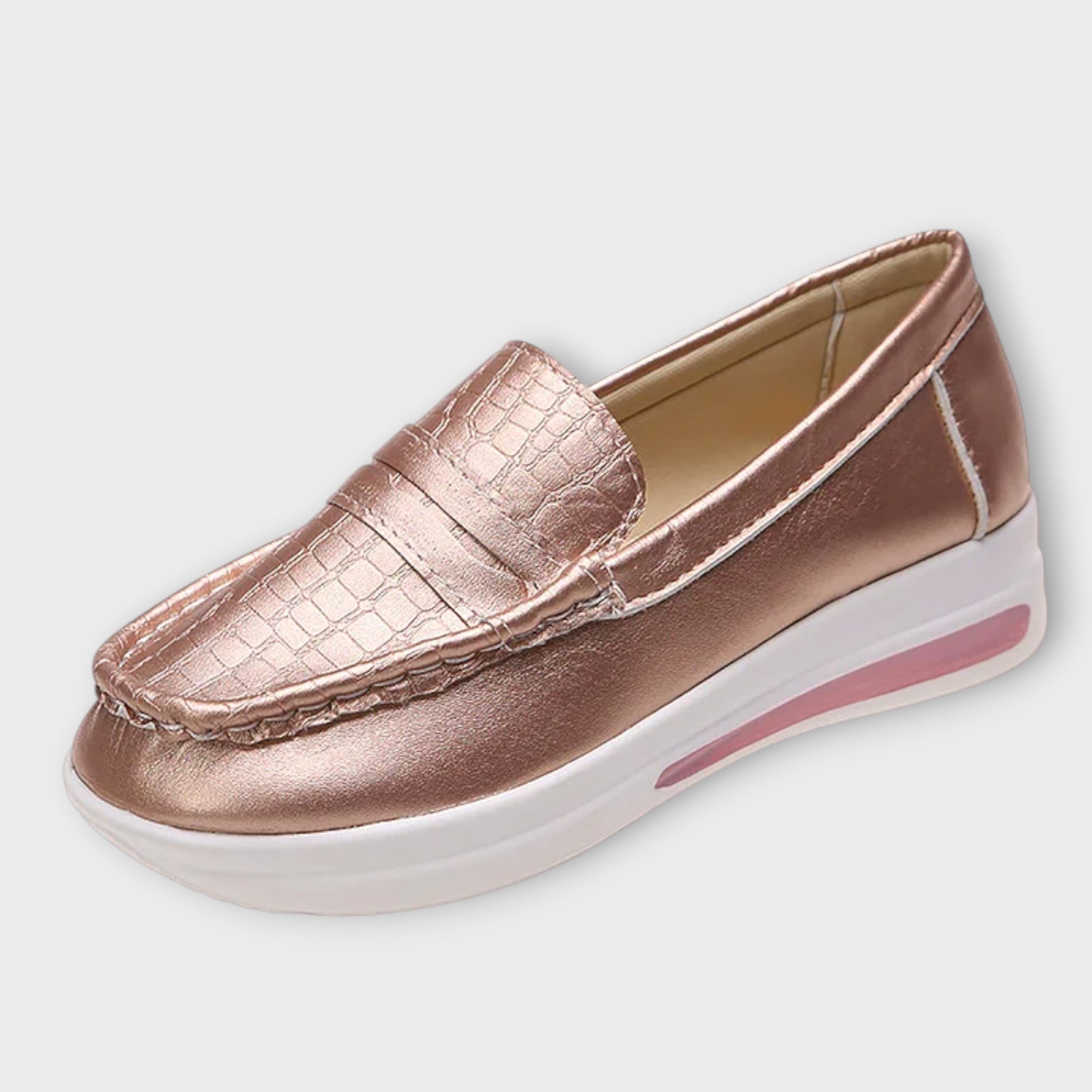 Anna - Bedrukte Naad Lage Slippers