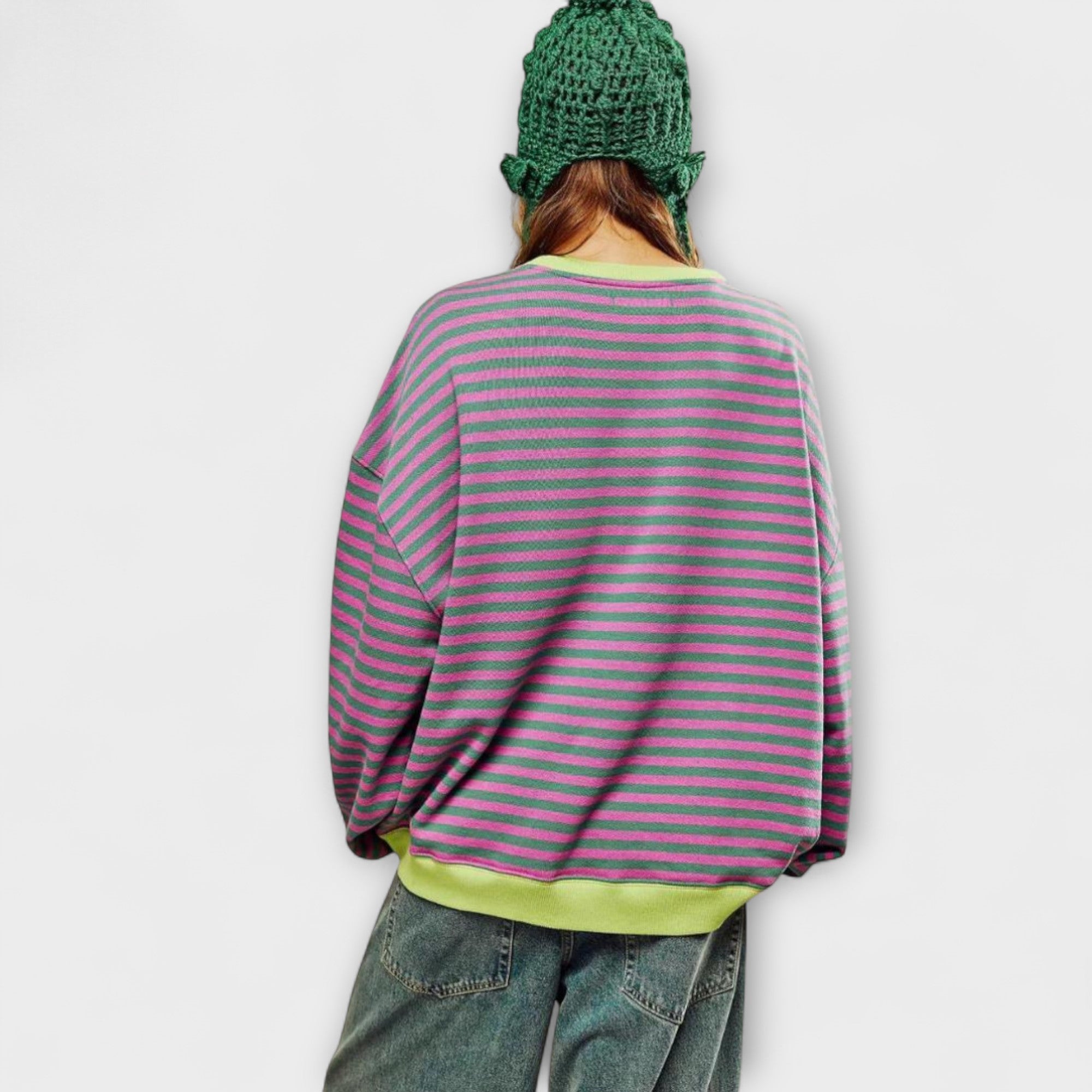 Mary - Gestreepte Oversized-Trui