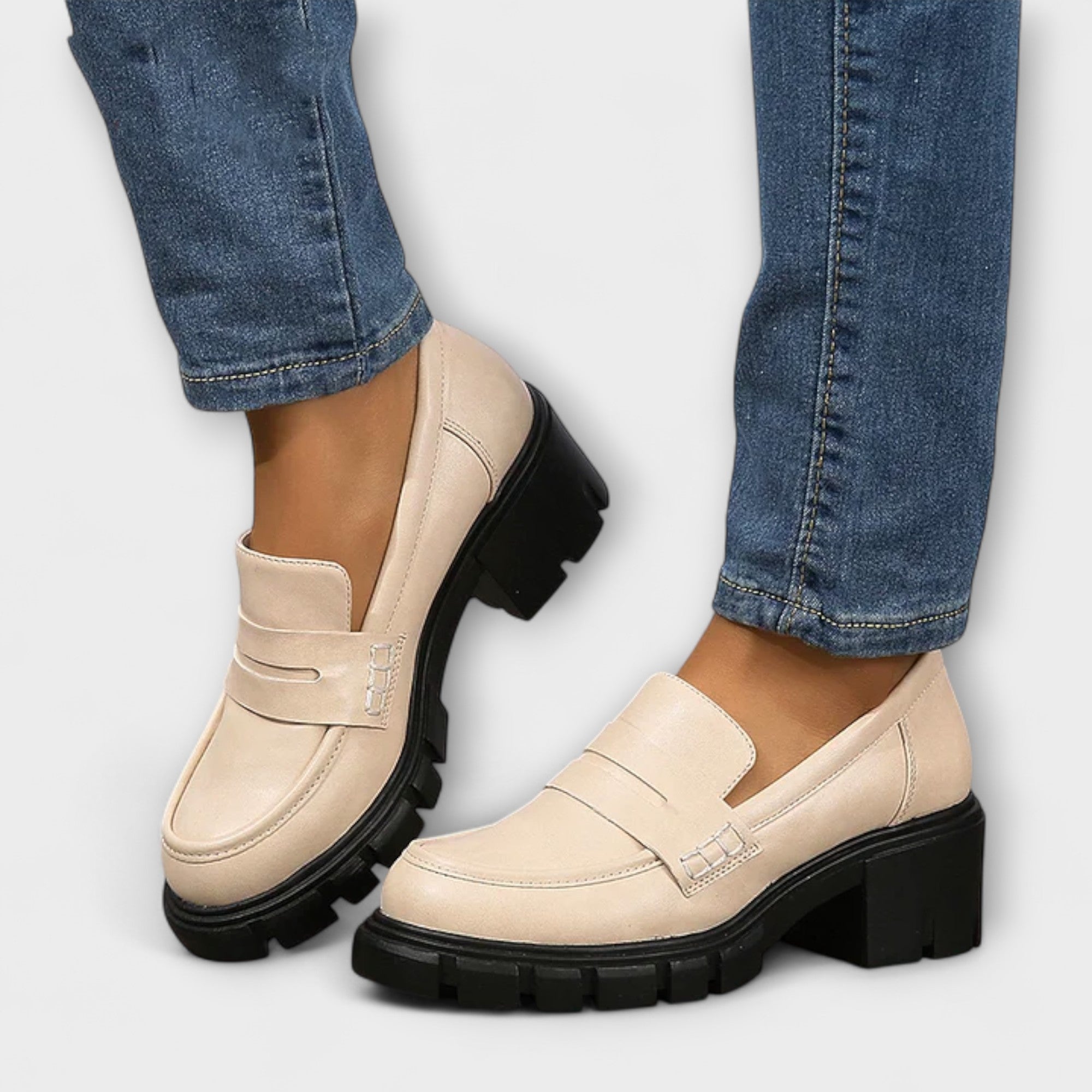 Harriet - Casual Loafers met Chunky Hak