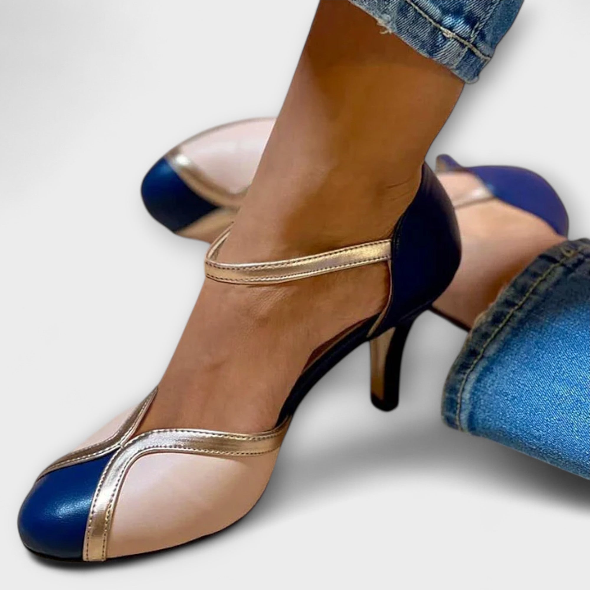 Isabel - Kleurblok Stiletto Hakken