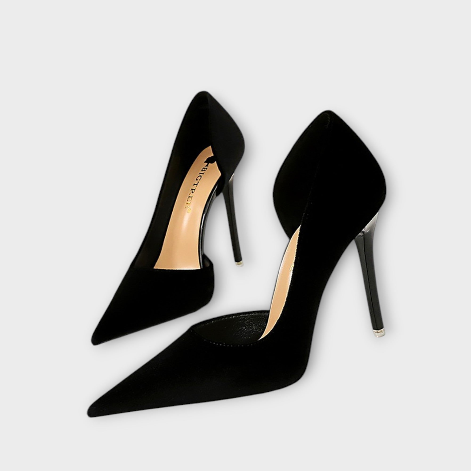 Bella - Groene Fluwelen Stiletto-hakken