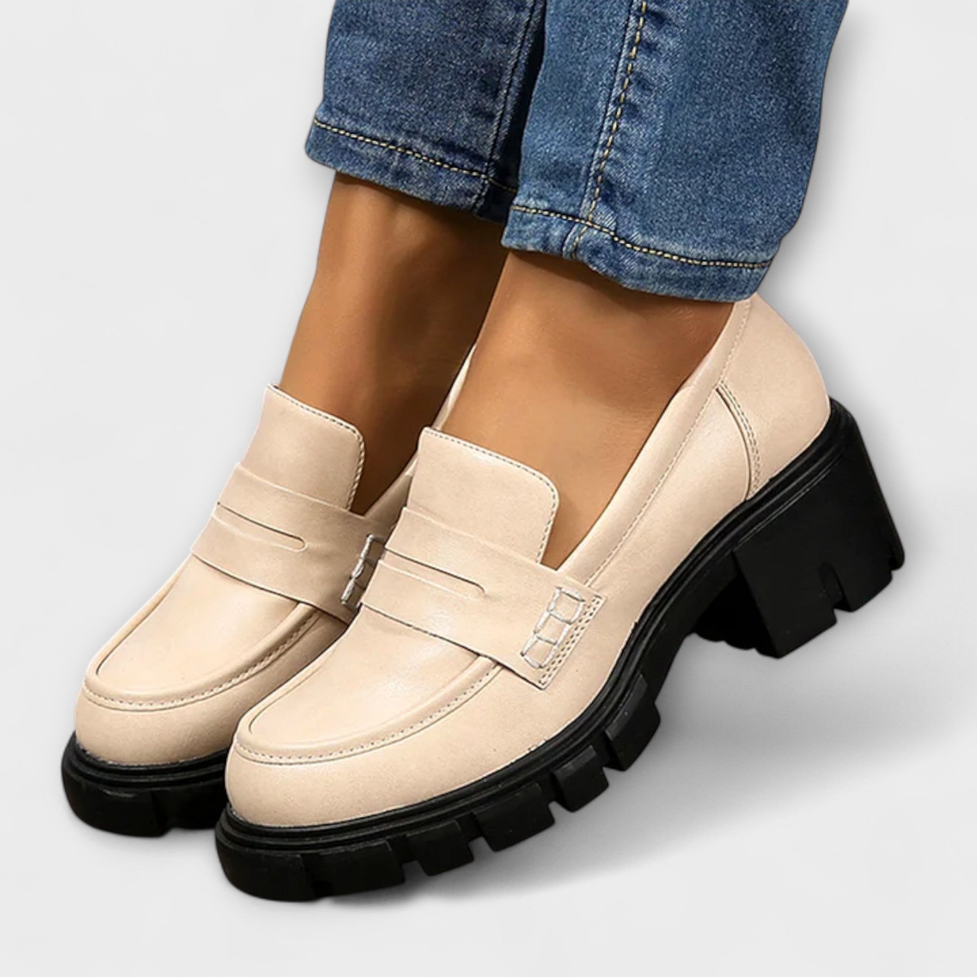 Harriet - Casual Loafers met Chunky Hak