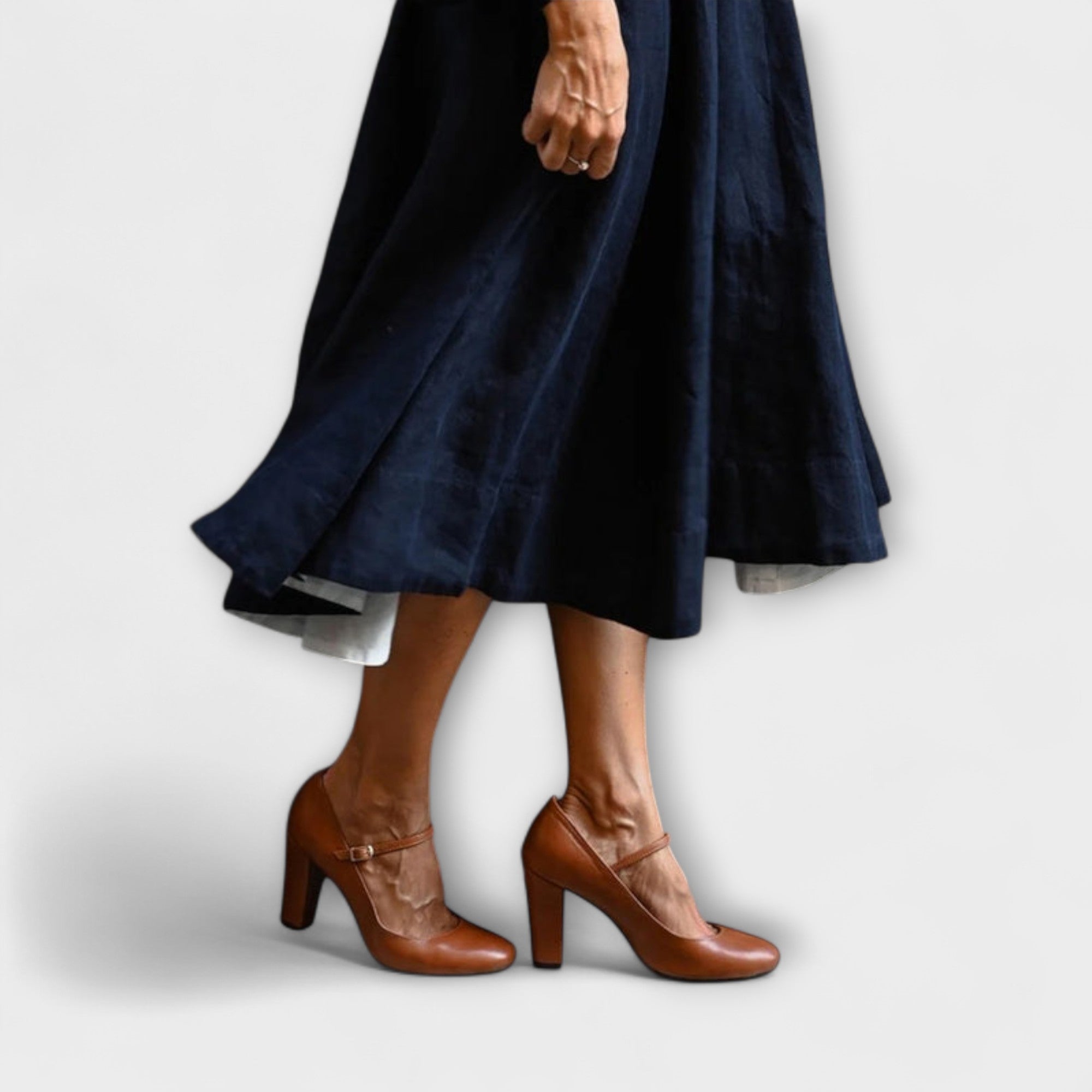 Melissa - Bruine chunky lage hakken