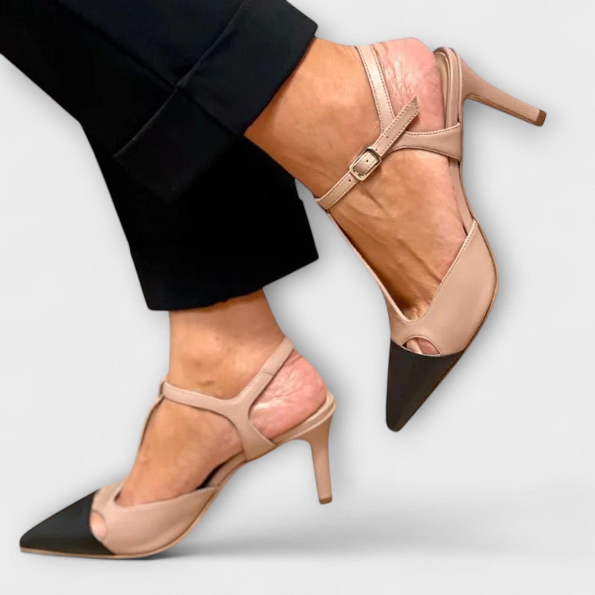 Jessica - Beige Hakken