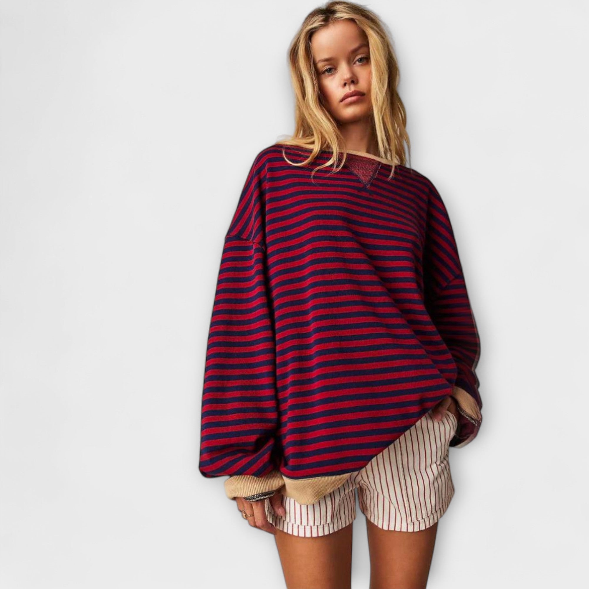 Mary - Gestreepte Oversized-Trui