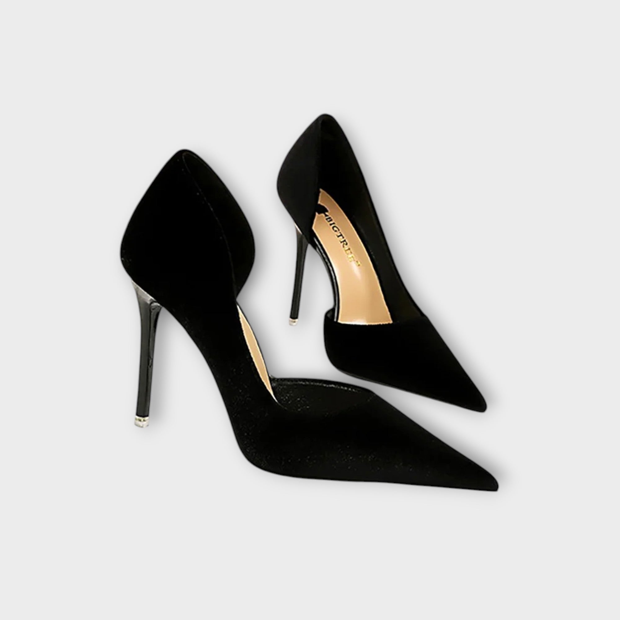 Bella - Groene Fluwelen Stiletto-hakken