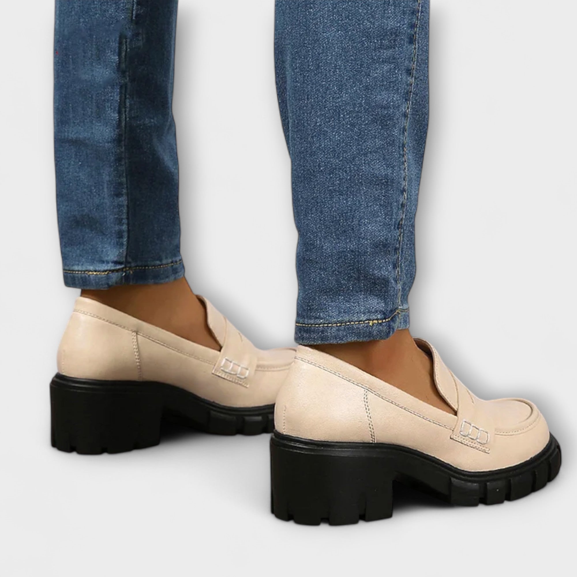 Harriet - Casual Loafers met Chunky Hak