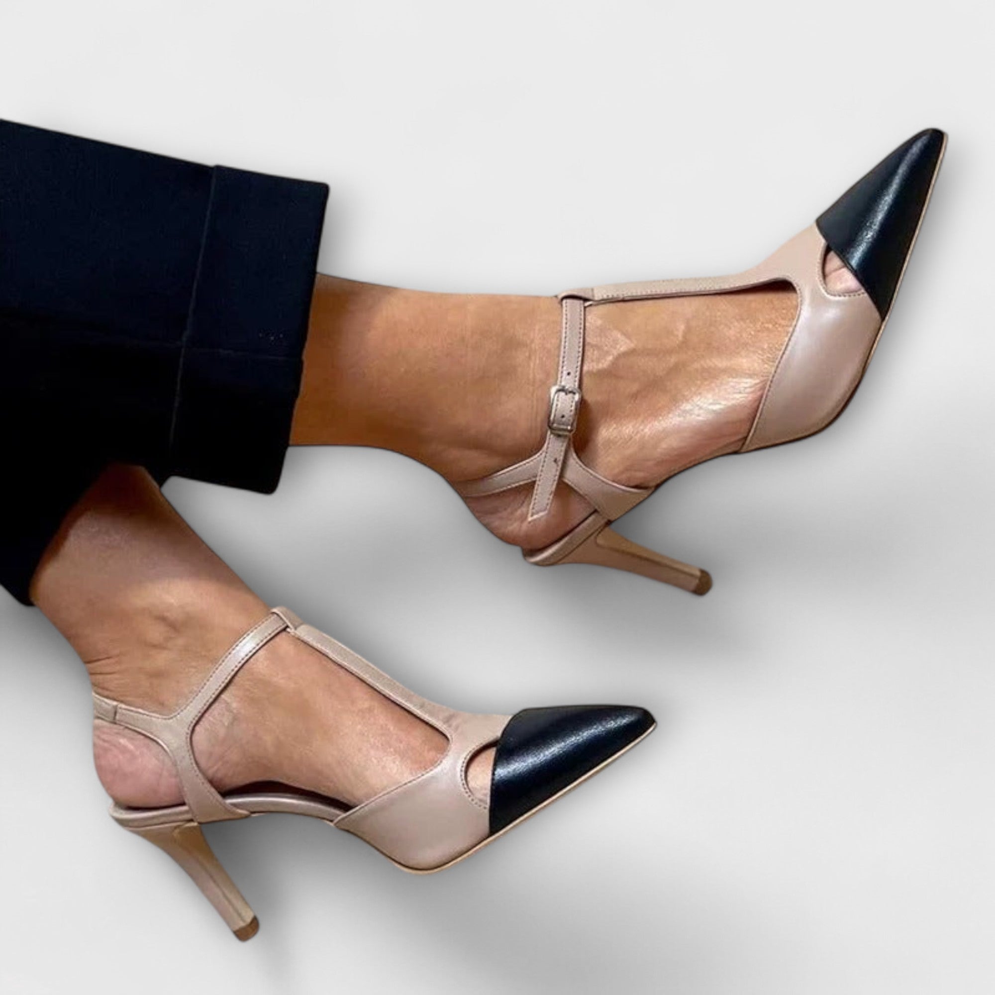 Jessica - Beige Hakken