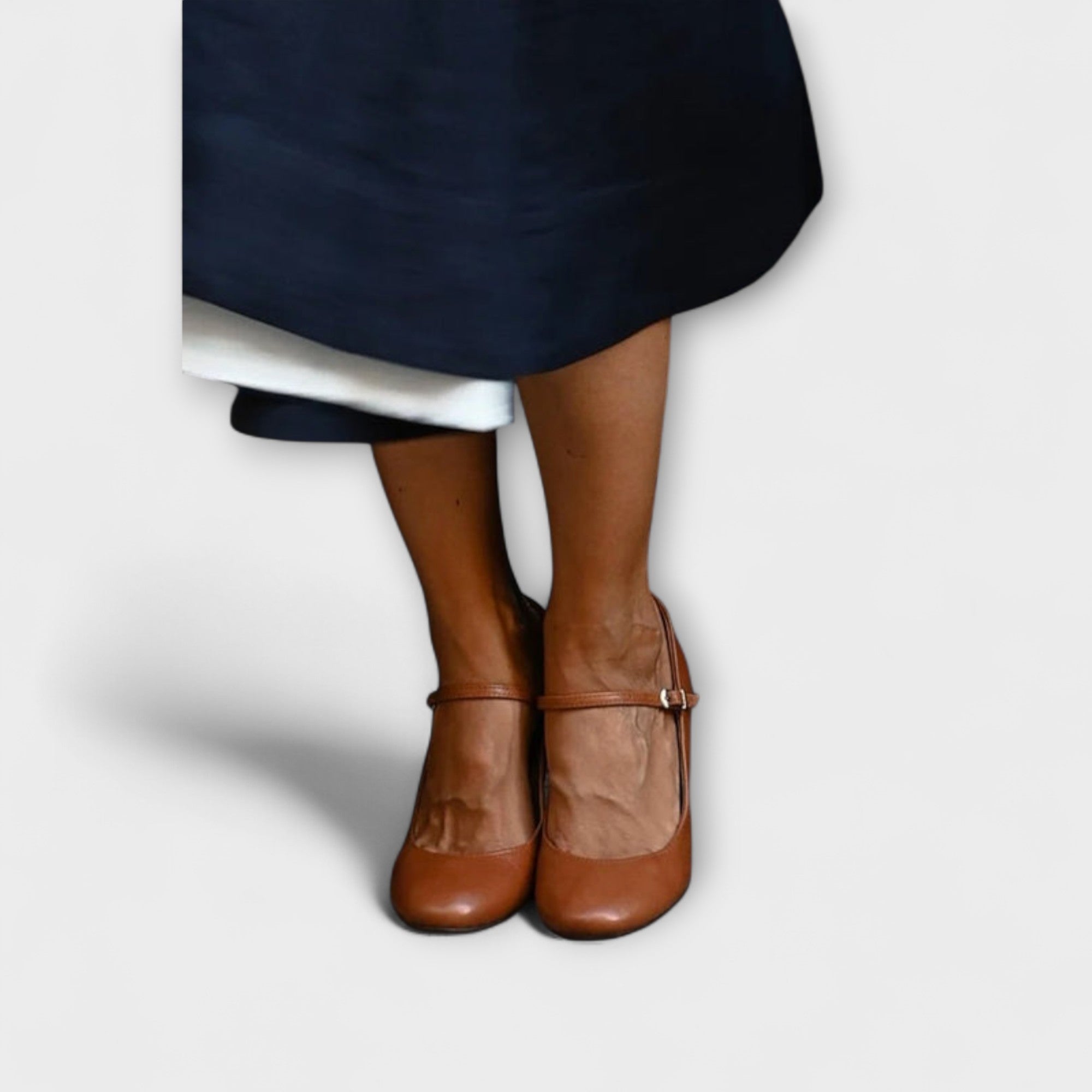 Melissa - Bruine chunky lage hakken