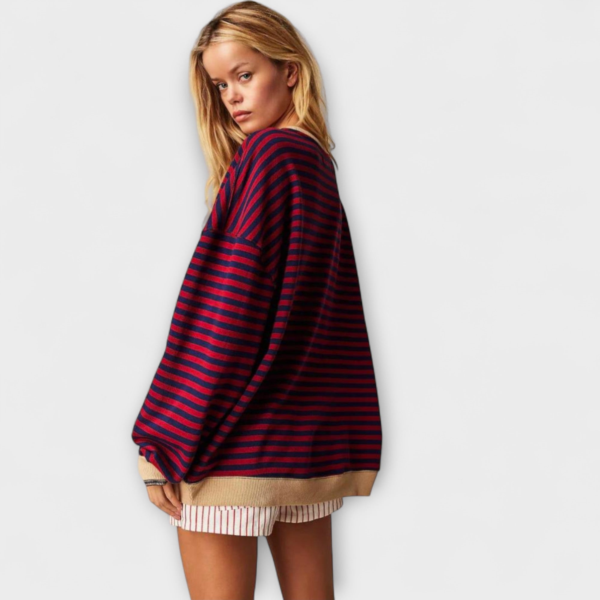 Mary - Gestreepte Oversized-Trui