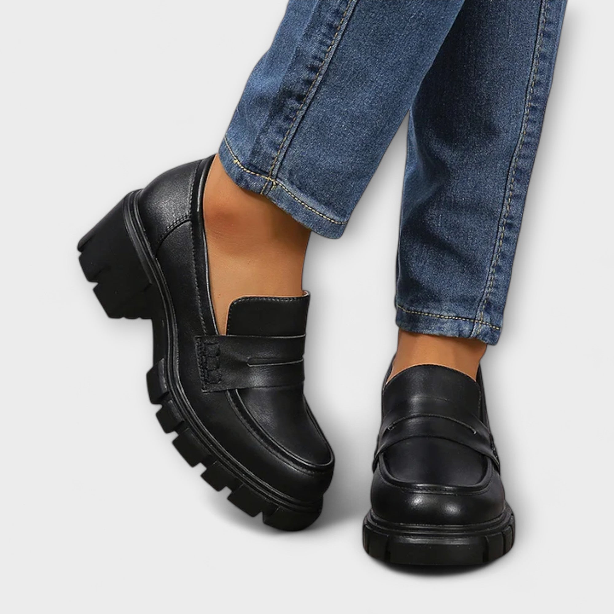 Harriet - Casual Loafers met Chunky Hak
