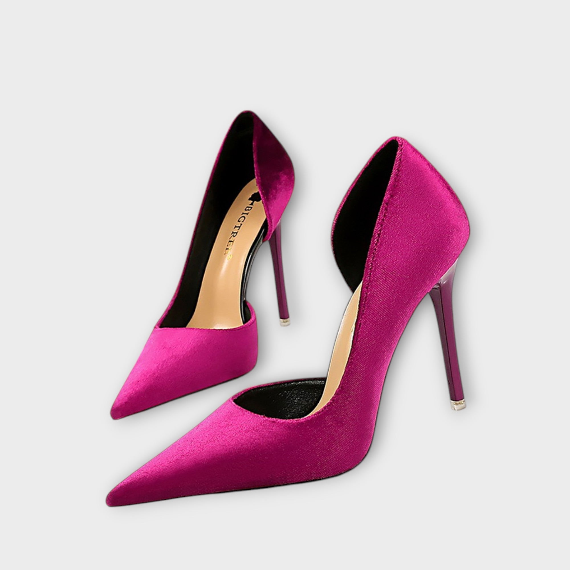 Bella - Groene Fluwelen Stiletto-hakken