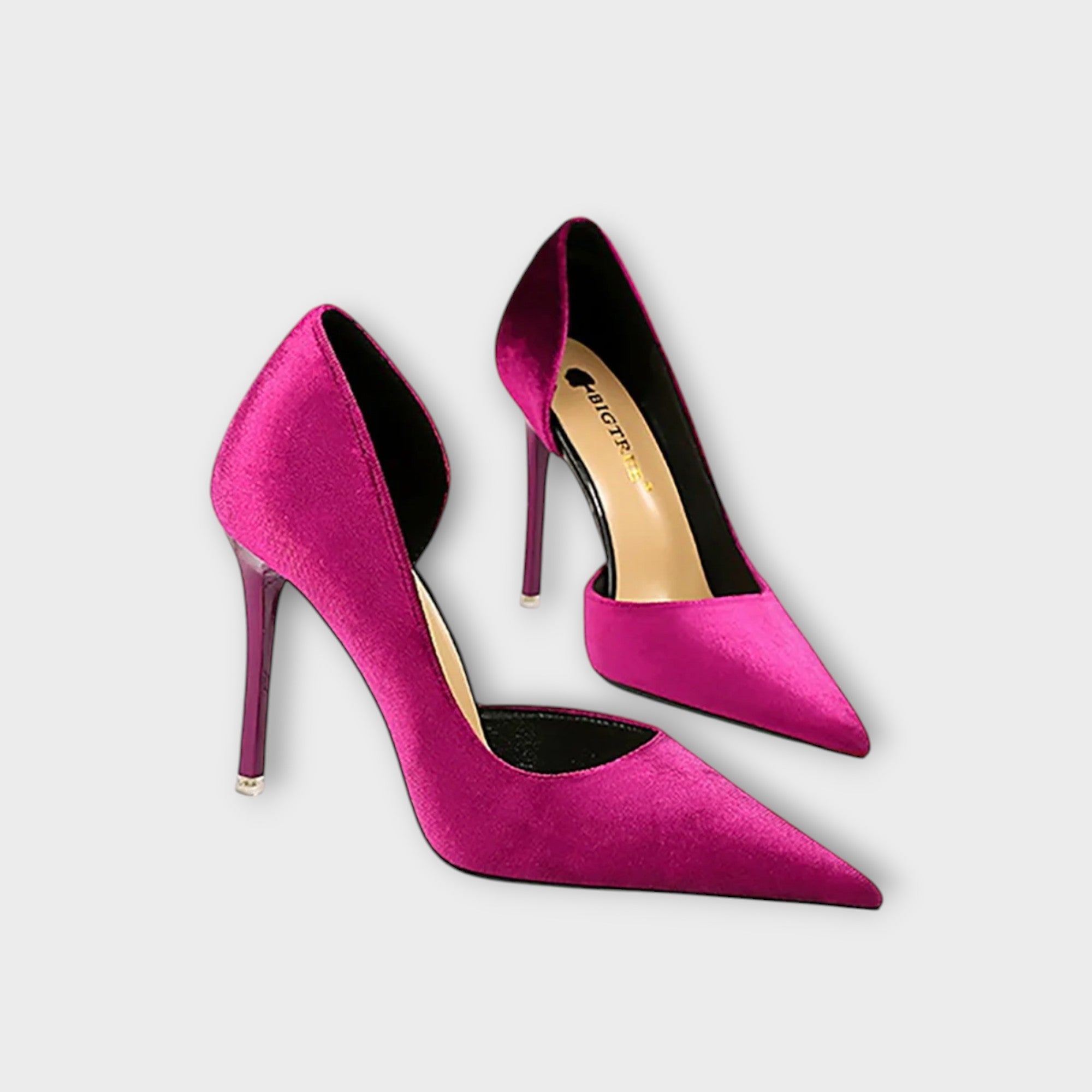 Bella - Groene Fluwelen Stiletto-hakken