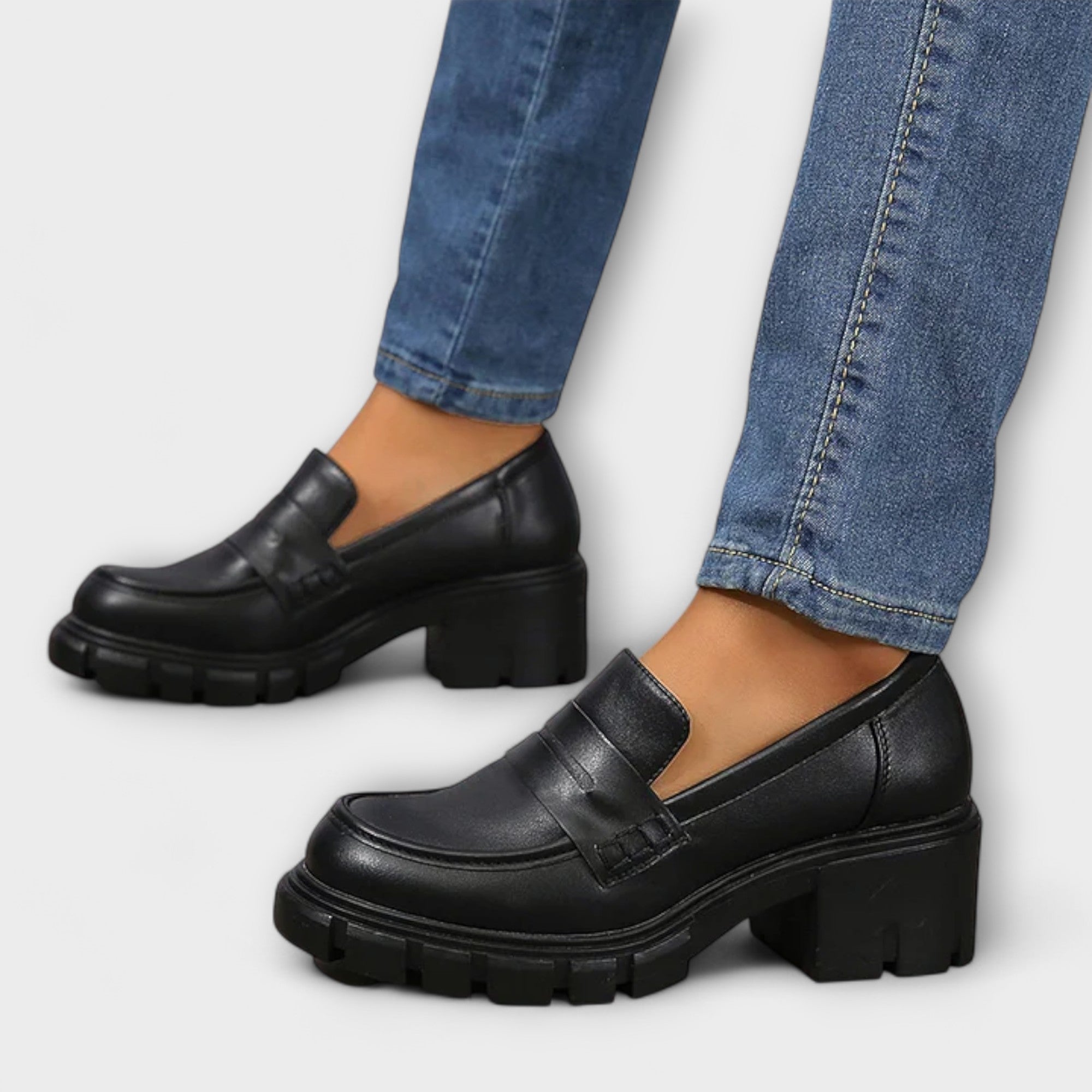 Harriet - Casual Loafers met Chunky Hak