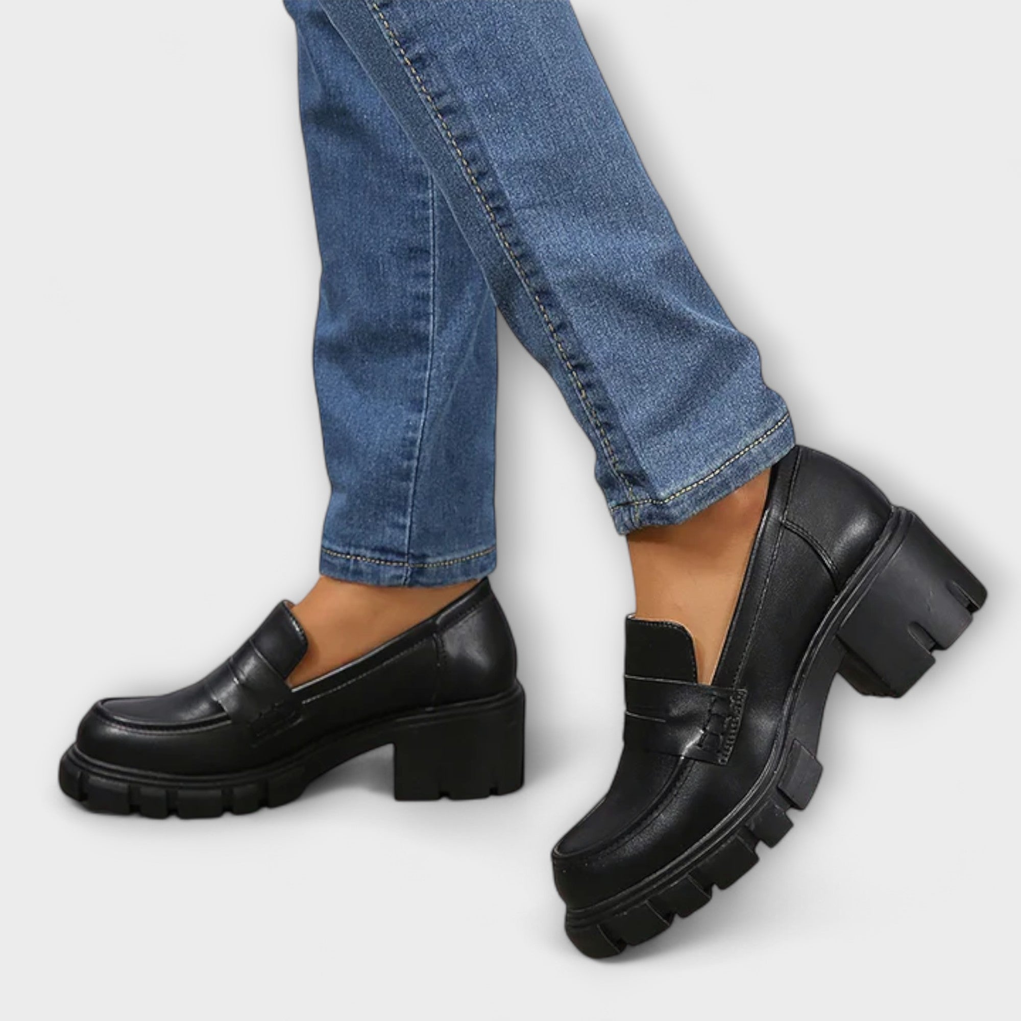 Harriet - Casual Loafers met Chunky Hak