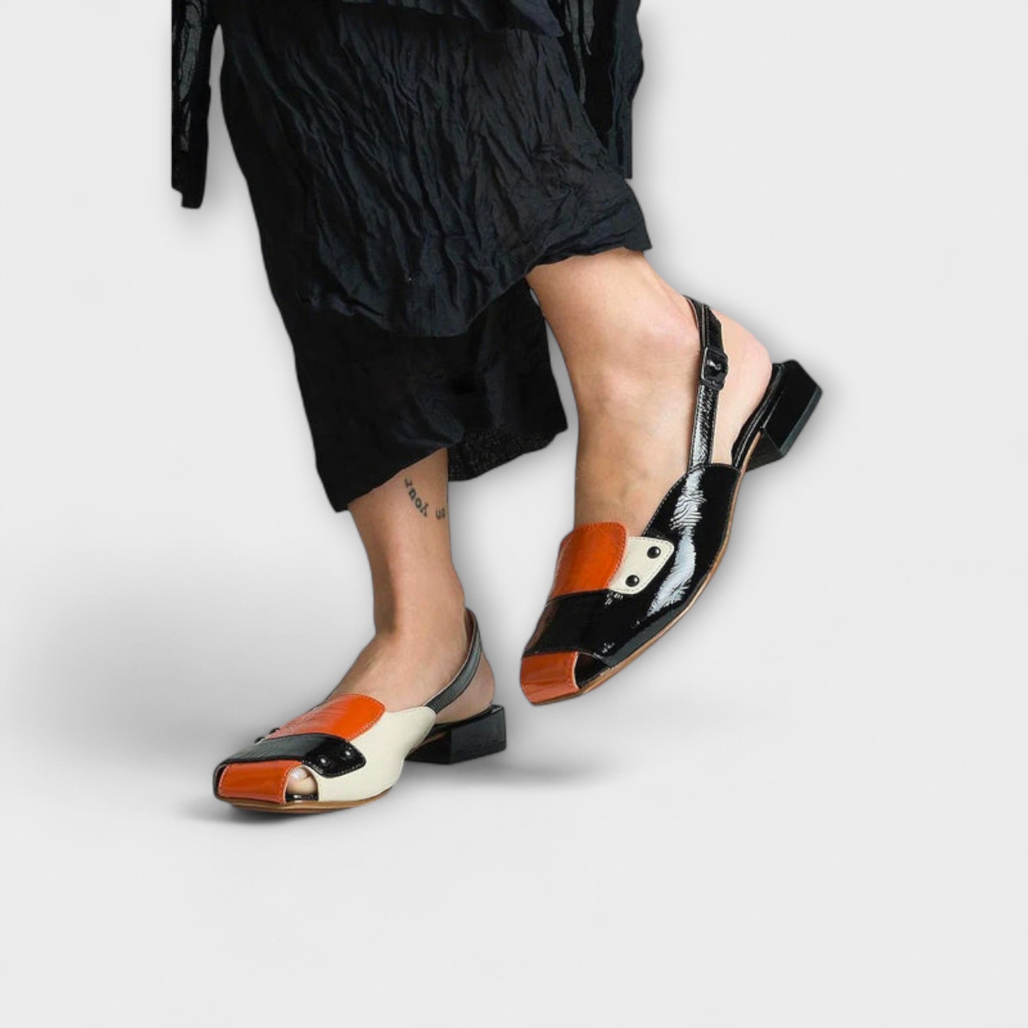 Lauren - Slingback-schoenen met lage hakken