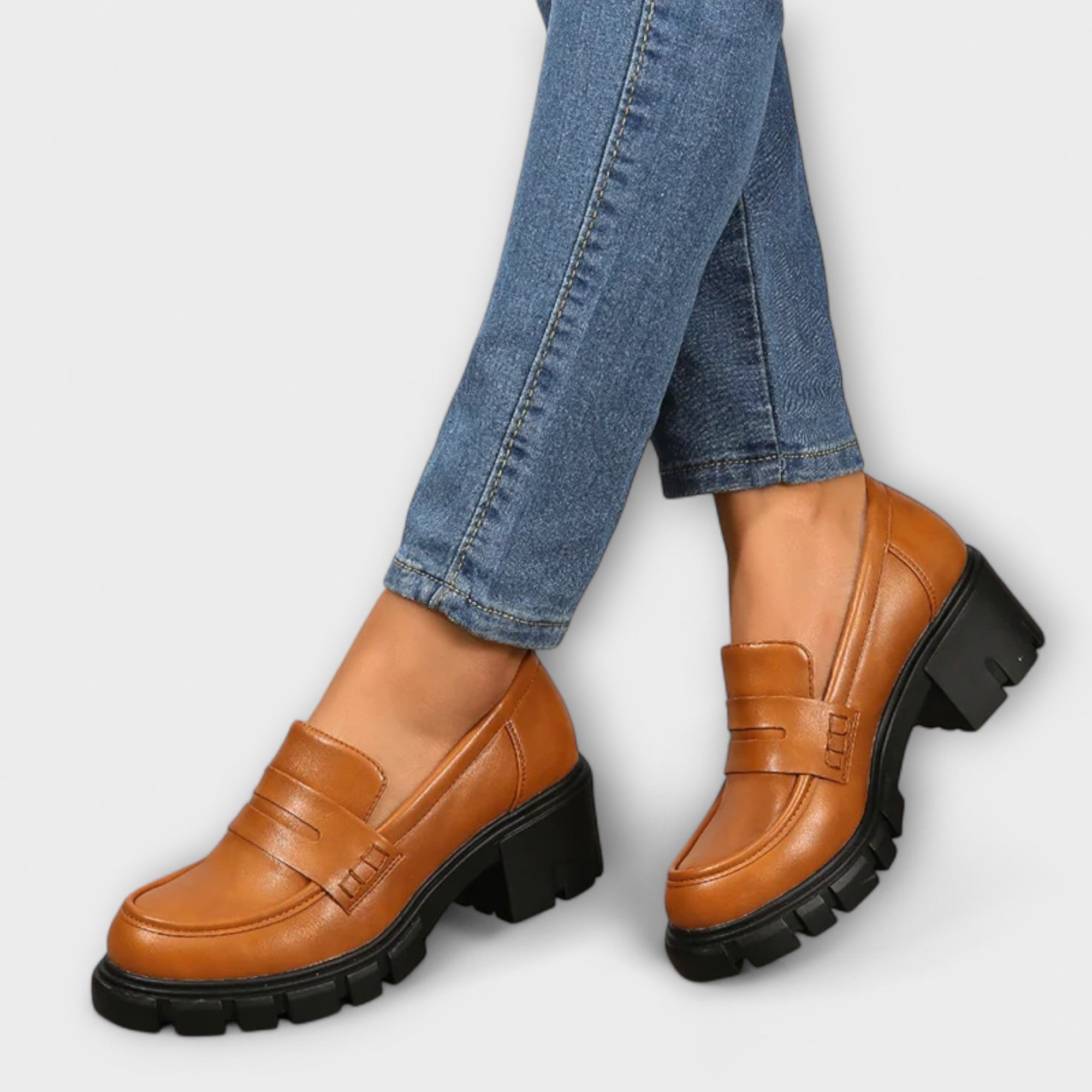 Harriet - Casual Loafers met Chunky Hak