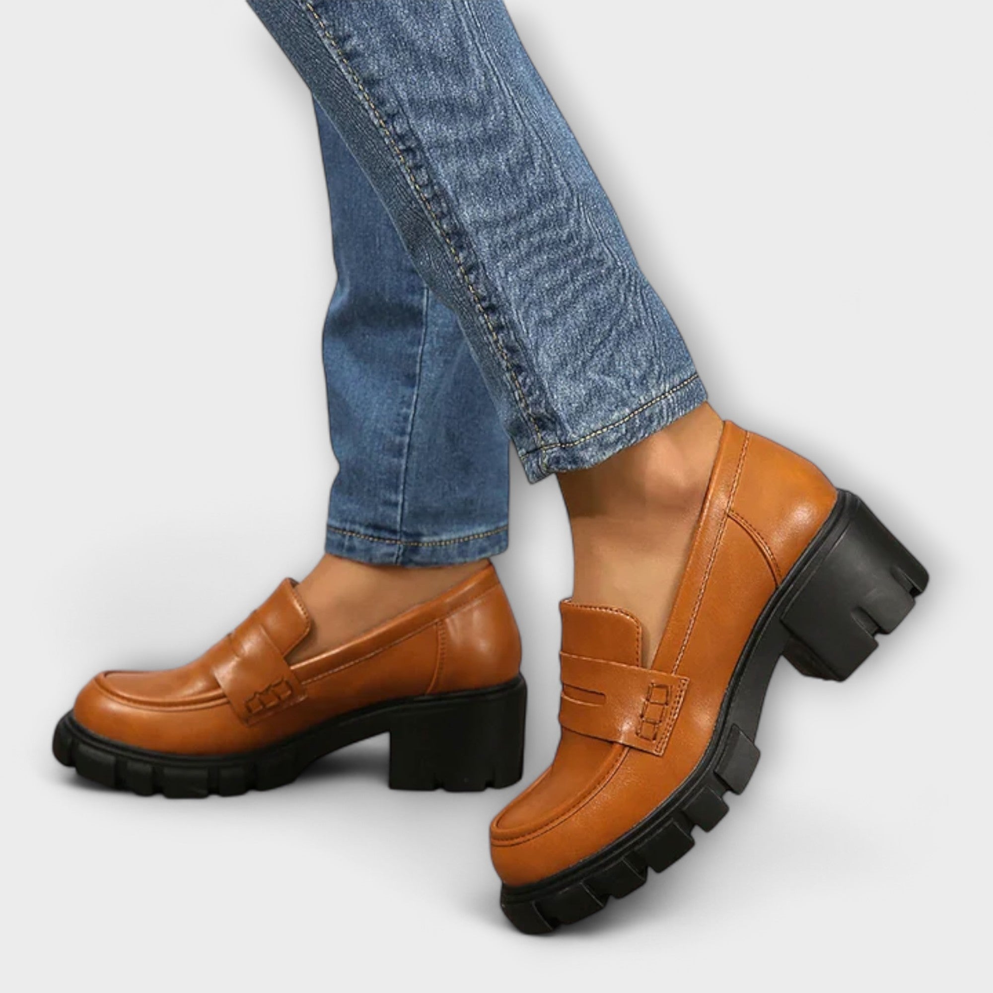 Harriet - Casual Loafers met Chunky Hak