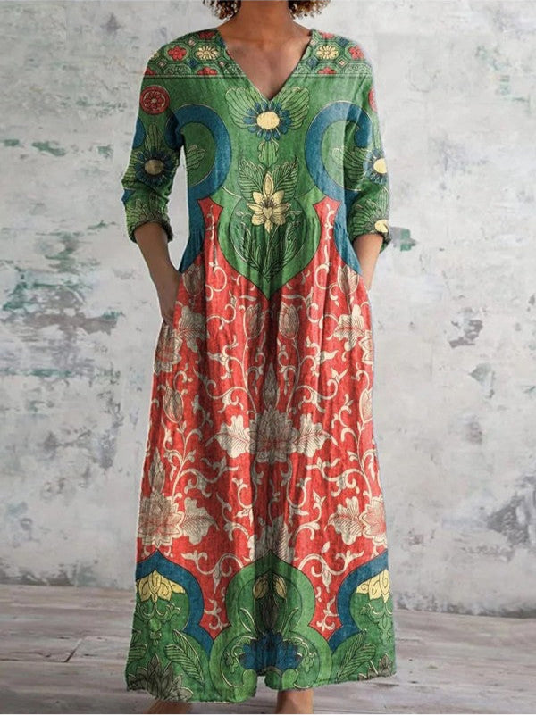 Claudine – Jurk met kleurrijk patroon