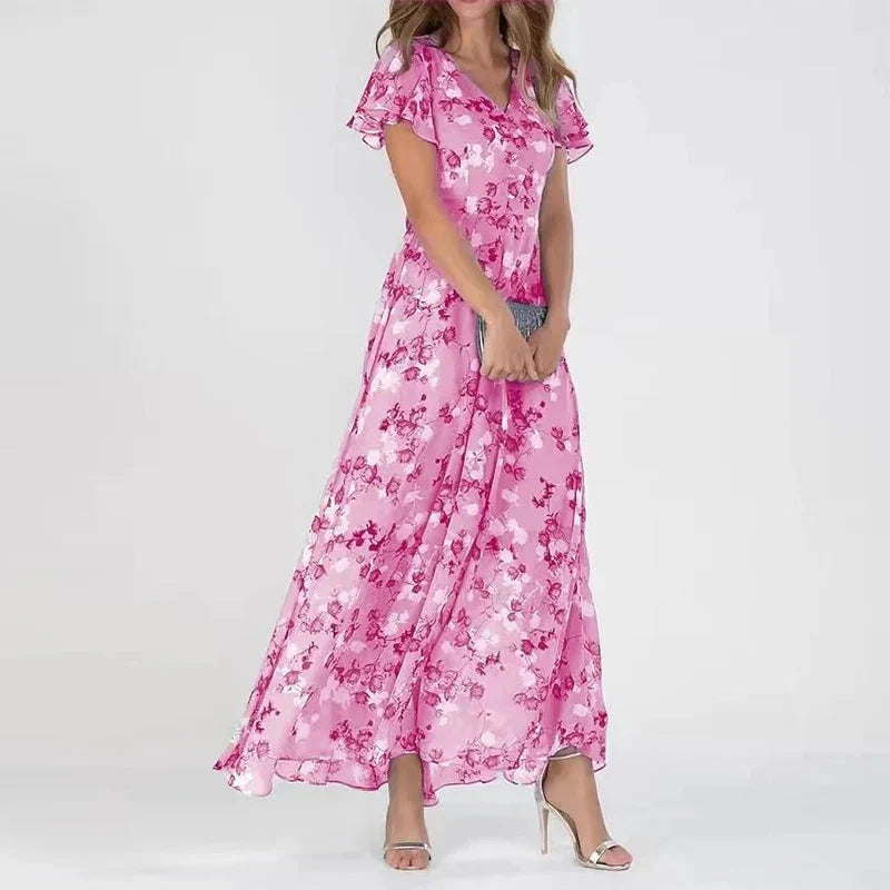 ALTHEA | KORTÄRMAD BLOMMIG KLÄDNAD