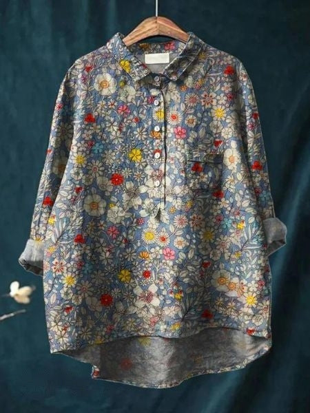 SERAPHINA I RETRO-BLOEMENBLUSE