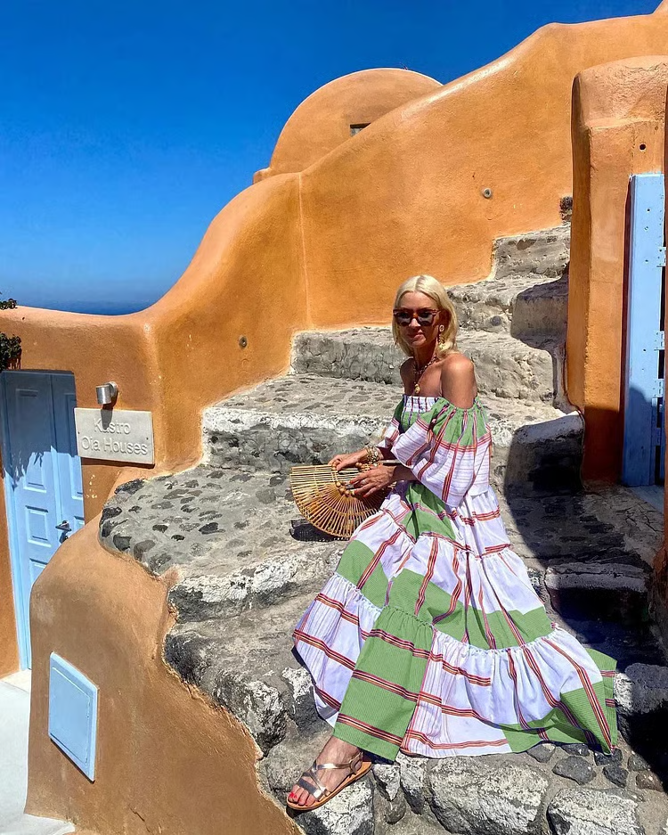 Fallon - Luxe Mexicaanse Bloemenprint Maxi Jurk