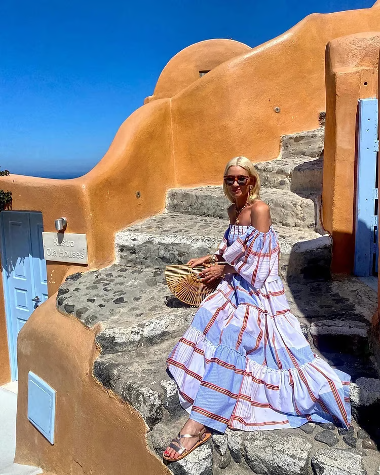 Fallon - Luxe Mexicaanse Bloemenprint Maxi Jurk
