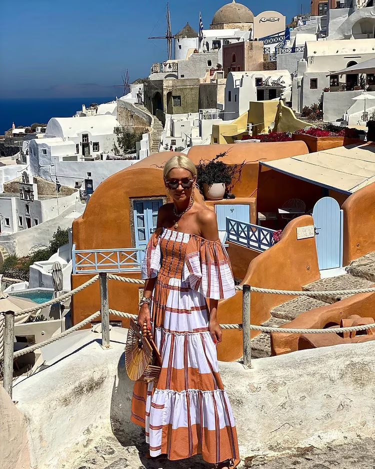 Fallon - Luxe Mexicaanse Bloemenprint Maxi Jurk