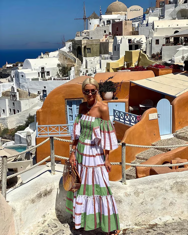 Fallon - Luxe Mexicaanse Bloemenprint Maxi Jurk