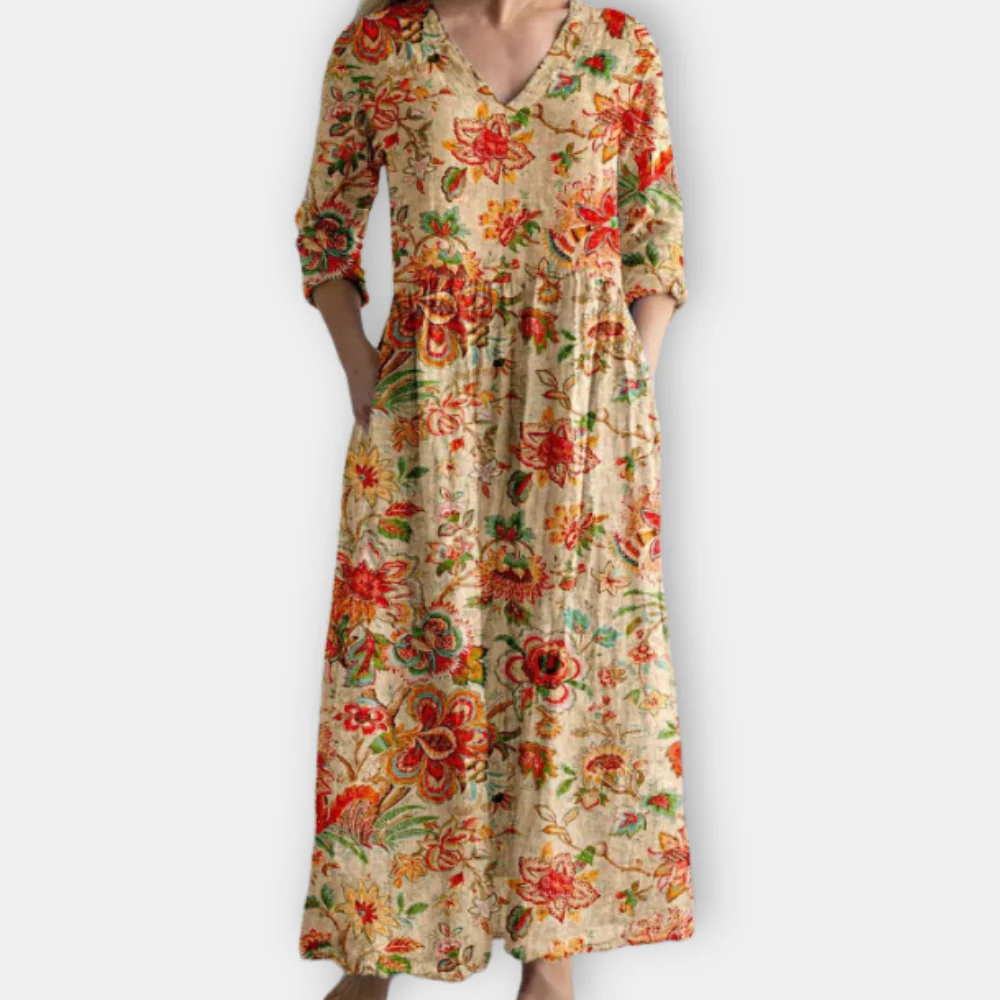 Gilded - Moeiteloze Boho Schoonheid Maxi Jurk